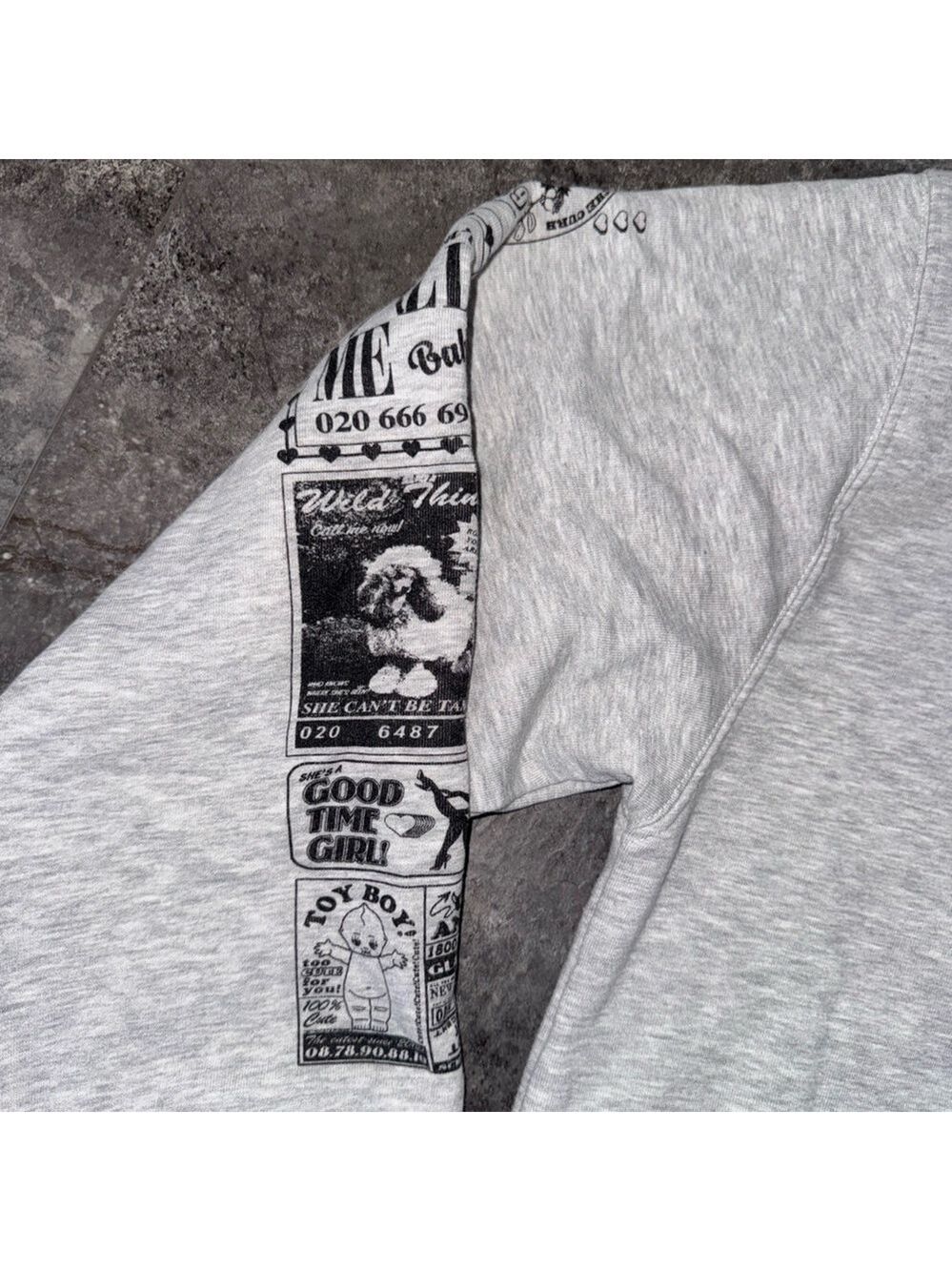 New Girl Order Gray Graphic Hoodie Size 20 / XXL - Picture 2 of 8
